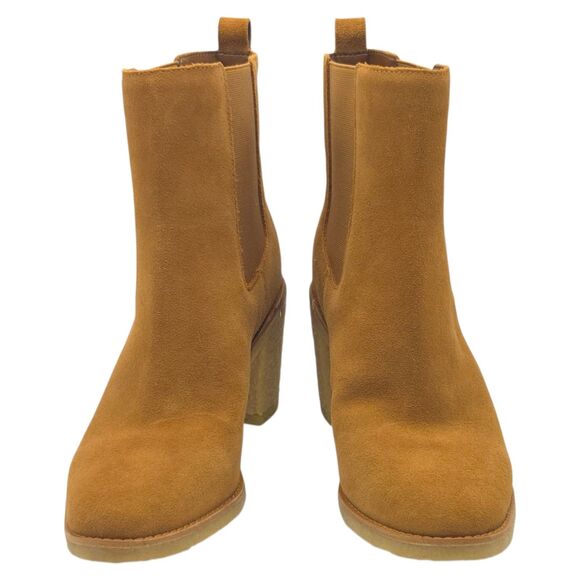 Lauren Ralph Lauren Marianna Camel Water Repellent Suede Chelsea Booties 10B NEW - Picture 12 of 15